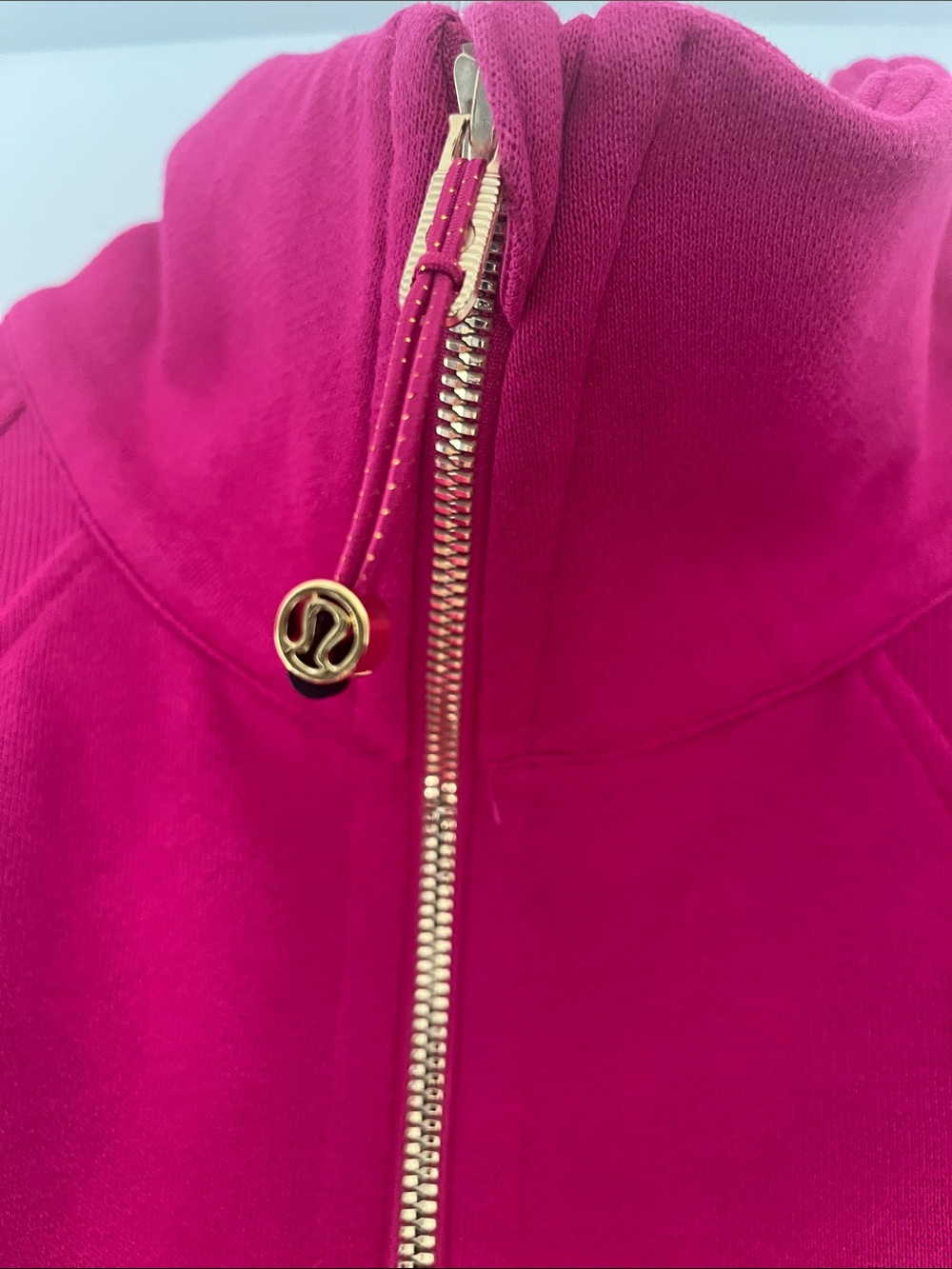 lululemon (XS/S) Scuba Oversized Funnel-Neck Half Zip Ripened Raspberry / Gold - Picture 5 of 16